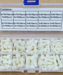 150Pcs M3 M4 M5 M6 Nylon Plastis Allen Hex Socket Head Cap Screws Bolt