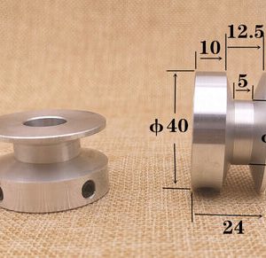 OD 40 mm Bore 16 mm V-Belt Pulley for A Section 1/2" V Rubber Belt
