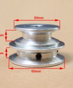 OD 60mm Bore 17mm V Groove 2 Step Pulley for O Section 3/8" V Rubber B