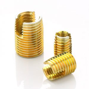 M5 x 0.8 x 10mm Zinc coated steel Slotted Self Tapping Threaded Insert