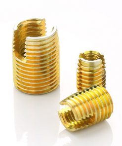 M8 x 1.25 x 15mm Zinc coated steel Slotted Self Tapping Threaded Inser