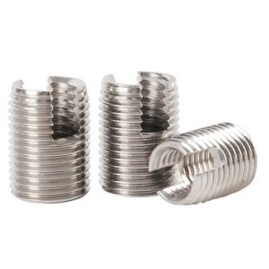 M5 x 0.8 x 10mm Stainless steel Slotted Self Tapping Threaded Inserts