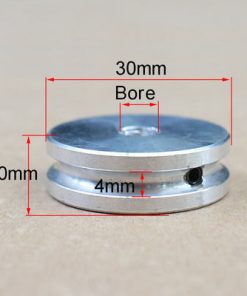 OD 30mm Bore 8mm V-Groove Flat Pulley