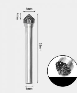 Tungsten Carbide 90 degree included angle Rotary Burr Double-cut 8 x 4