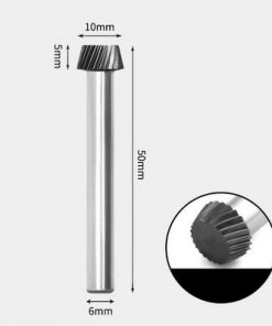 Tungsten Carbide Cone flat end Rotary Burr Single-cut 10 x 5mm
