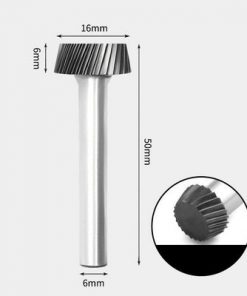 Tungsten Carbide Cone flat end Rotary Burr Single-cut 16 x 6mm