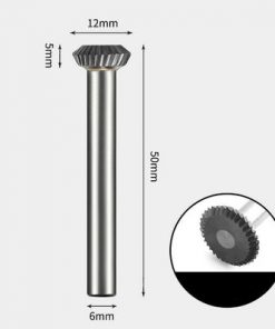 Tungsten Carbide 90 degree edge Rotary Burr Single-cut 12 x 5mm