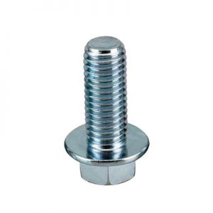 M10 x 1.25 x 20mm 2Pcs Full Thread Grade 8.8 Zinc Plated Flanged Hexag