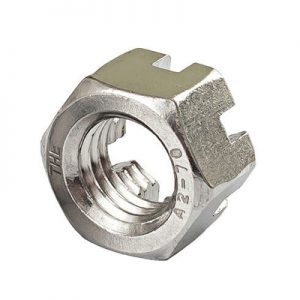M6 x 1.0mm 5Pcs Stainless Steel Slotted Hex Castle Nuts
