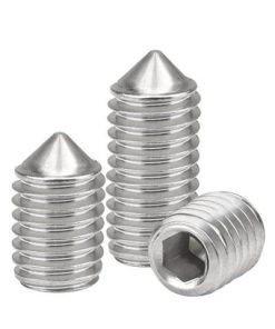 M8 x 1.25 x 50mm Cone Point Socket Set / Grub Screws Stainless Steel 2