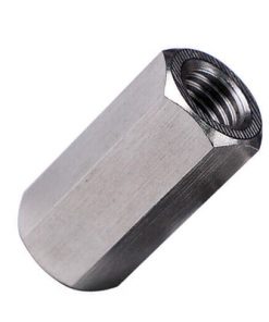 M8 x 1.25 x 50mm 2Pcs 304 Stainless Steel Long Rod Hex Coupling Nuts