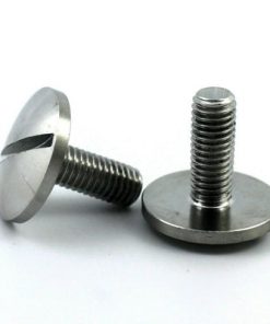 M8 x 1.25 x 16mm 5 Pcs Slotted Round Large Domed Head Screws