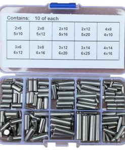 200Pcs 304 Stainless Steel ?2 ?3 ?4 ?5 ?6mm Dowel Pin Rod Assortment K
