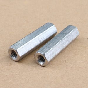 M6 x 1.0 x 90mm 2Pcs 304 Stainless Steel Extra Long Rod Hex Coupling N