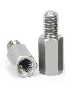 Male M8 x 1.25 Female M6 x 1.0 OAL 66mm Coupling Hex Nut Thread Adapte
